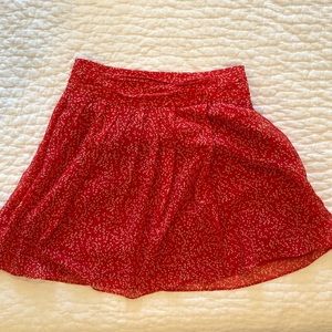 Club Monaco red polka dot mini skirt